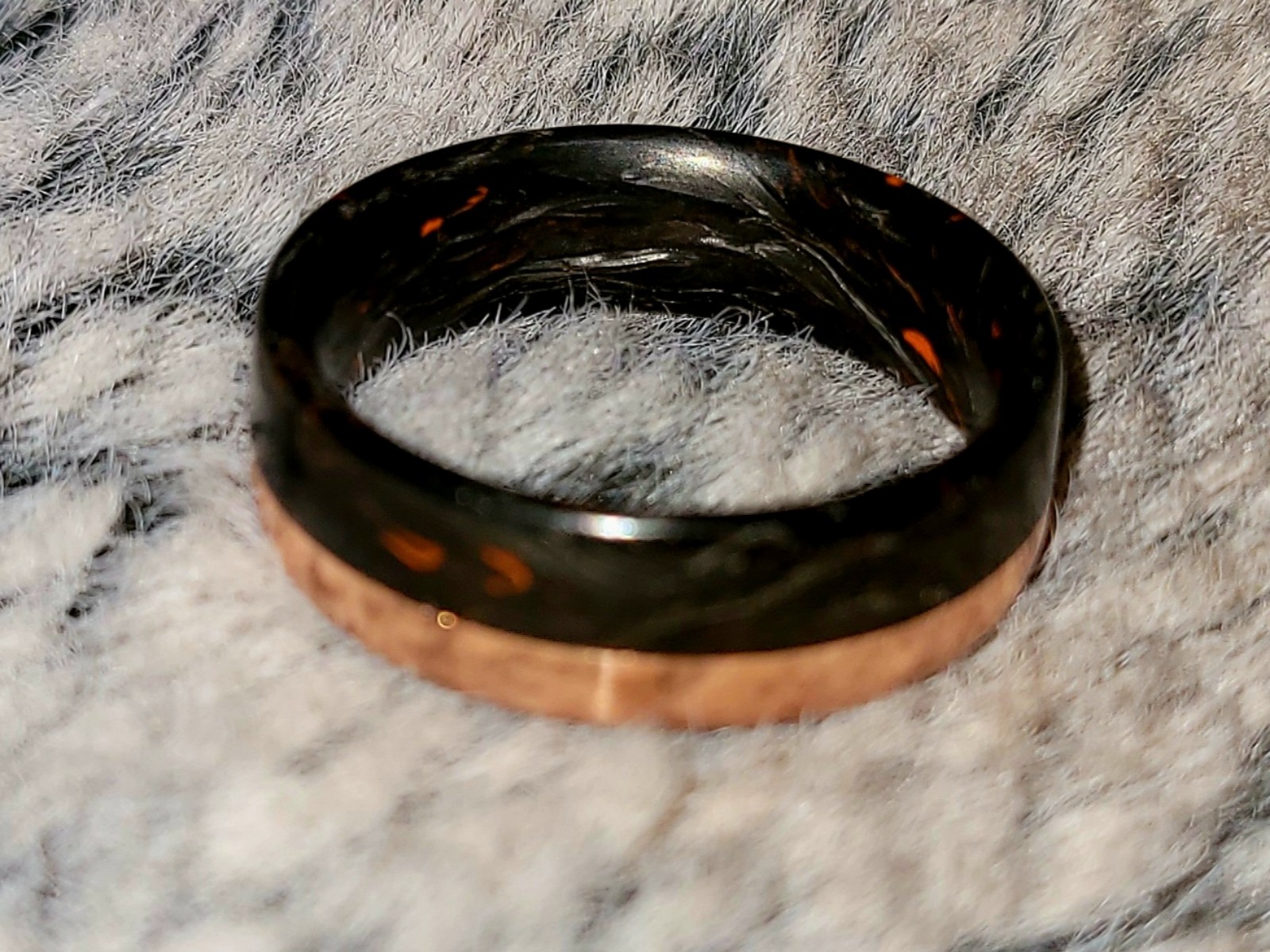 Custom handmade carbon fiber ring