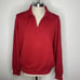 Orivs Cotton Red Sweater Size XL Pull Over V Neck Collar Mens