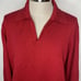Orivs Cotton Red Sweater Size XL Pull Over V Neck Collar Mens