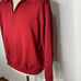 Orivs Cotton Red Sweater Size XL Pull Over V Neck Collar Mens
