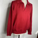 Orivs Cotton Red Sweater Size XL Pull Over V Neck Collar Mens