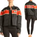 Vintage HARLEY-DAVIDSON Nylon Bomber Racing Jacket Black White Orange sz XSmall
