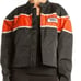 Vintage HARLEY-DAVIDSON Nylon Bomber Racing Jacket Black White Orange sz XSmall