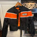 Vintage HARLEY-DAVIDSON Nylon Bomber Racing Jacket Black White Orange sz XSmall