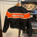 Vintage HARLEY-DAVIDSON Nylon Bomber Racing Jacket Black White Orange sz XSmall