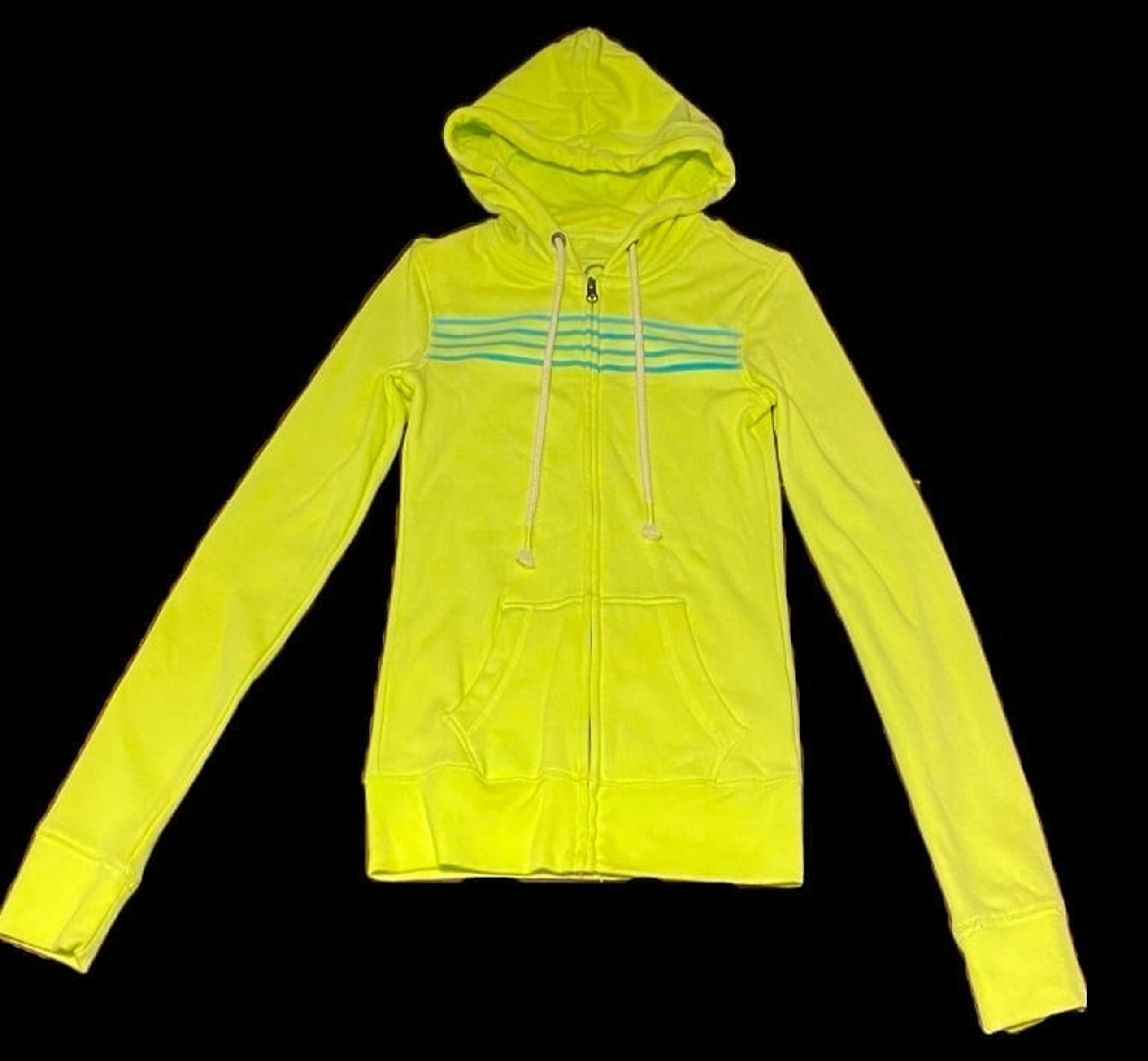 Aeropostale Neon yellow zip up hoodie