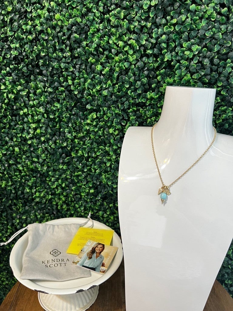 Kendra Scott Demi Charm Necklace in Light Blue Magnesite