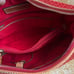 EUC Dooney and Bourke Red Suede Leather Embossed Snake Print Erica Shoulder Bag