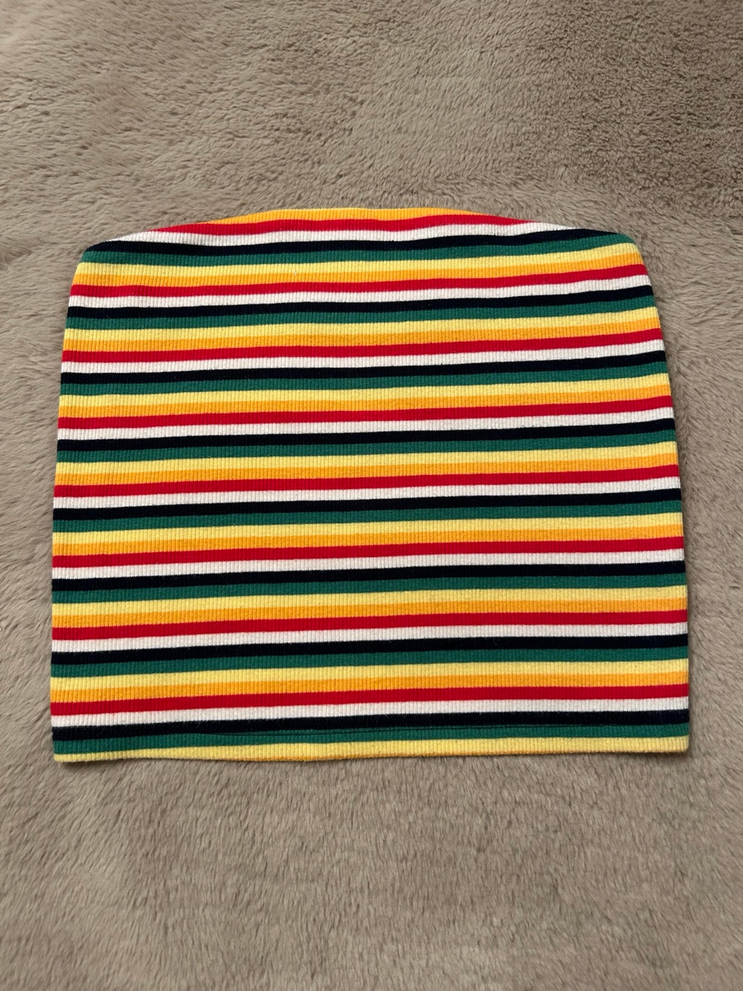 American Eagle Multicolored Stripped Ribbed Tube Top Size Small