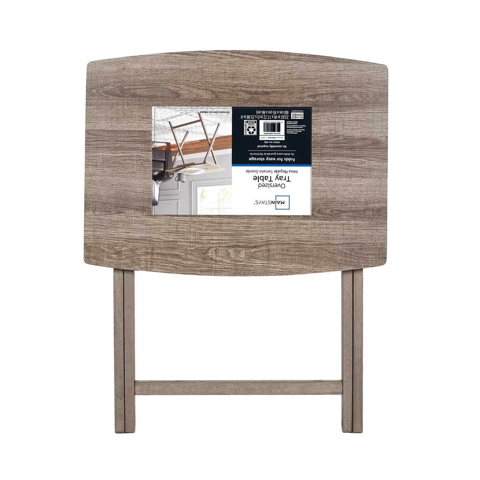 Folding XL oversized pallet table gray, 24x18x26 inch