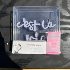 NEW C’est La Vie Acrylic 7” Pink Neon Light