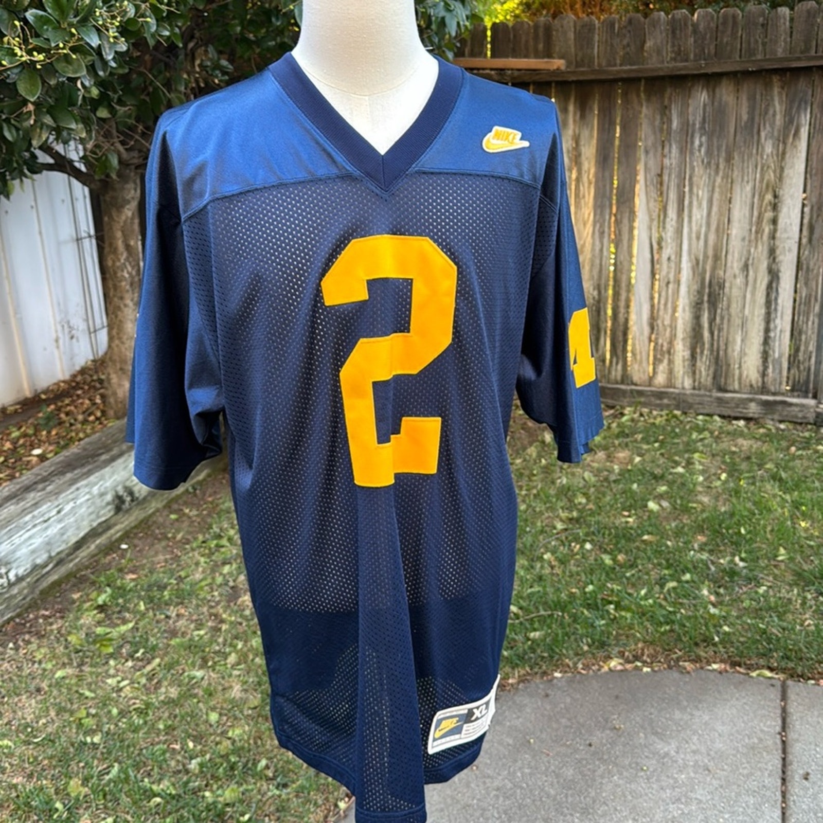 VTG Charles Woodson Michigan Nike 90s Mesh Football Stitched Jersey Sz XL # 2