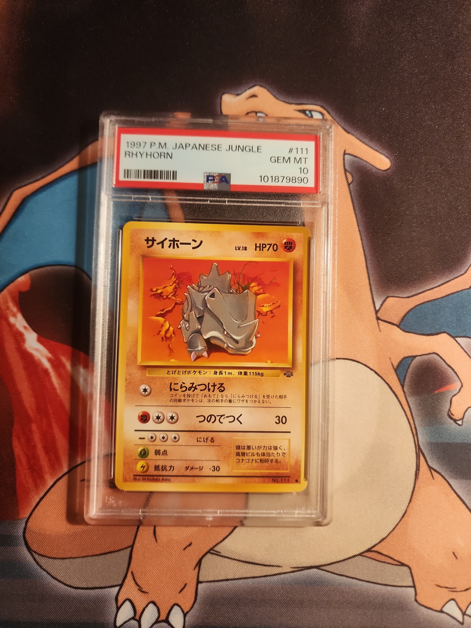 Pokemon japanese jungle psa 10 Rhyorn