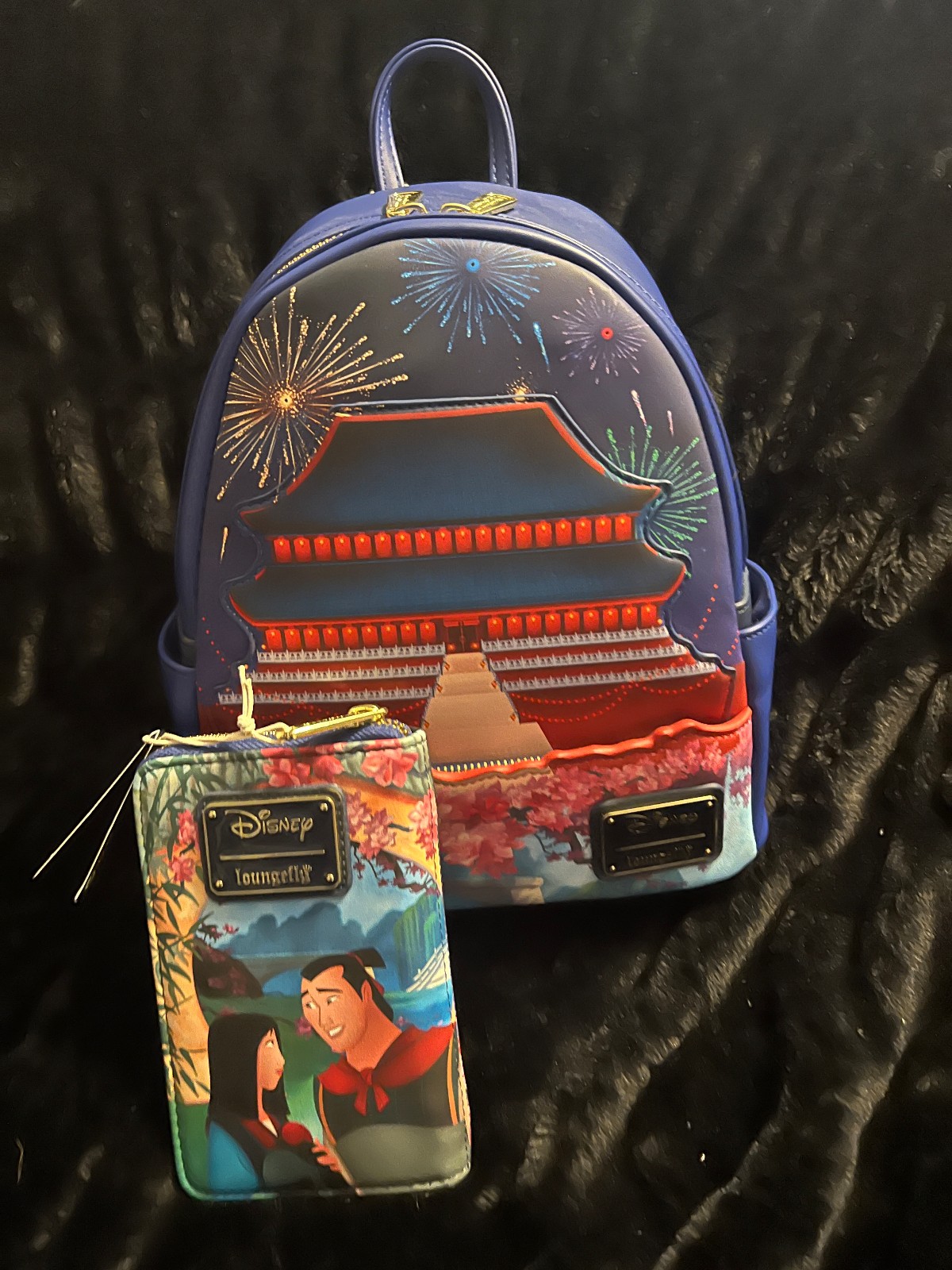 Disney Mulan Castle Series Light Up Mini Backpack & Castle Zip Around Wallet