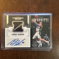 2017-18 Aaron Gordon Panini Dominion With Authority Jersey Autograph Auto #/49