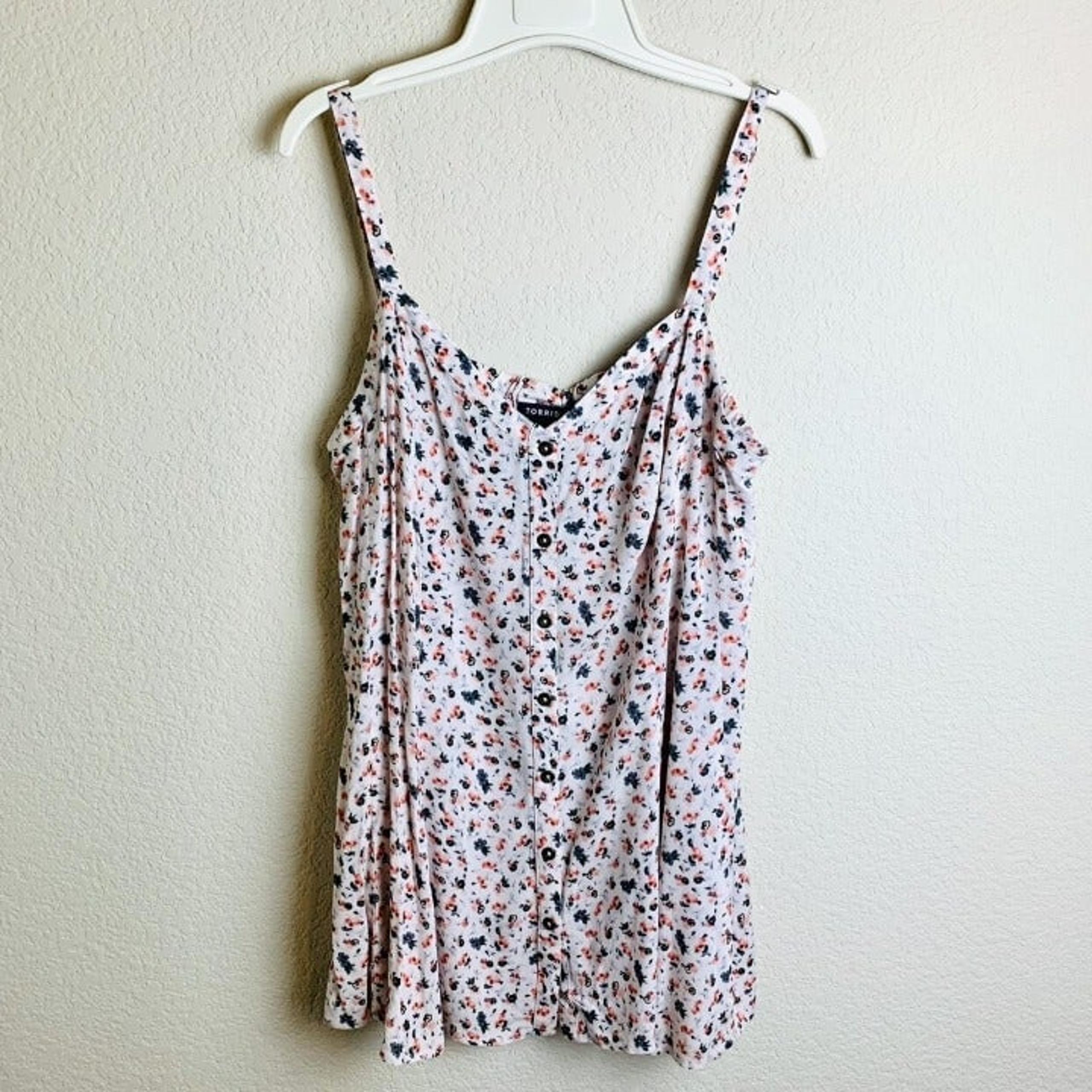 Torrid Camisole White Floral Women’s 1X