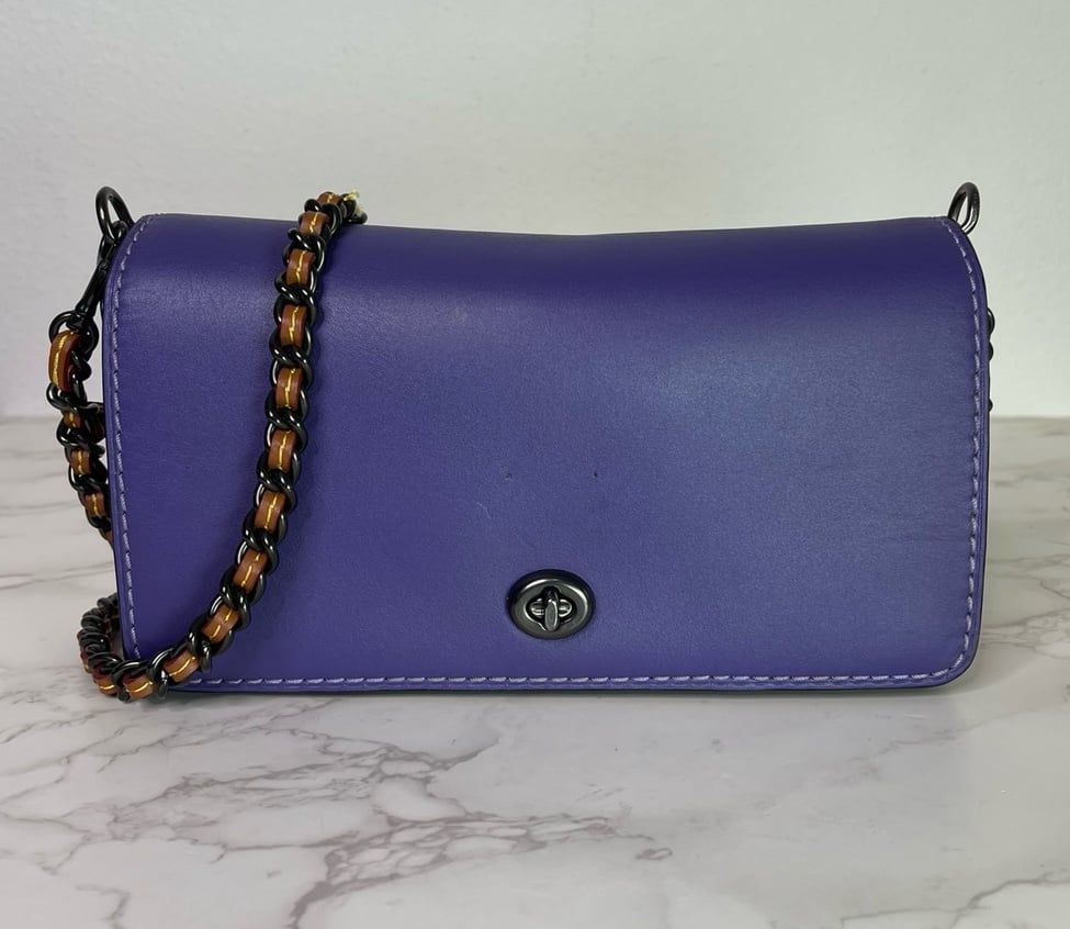 Coach 1941 Dinky In Colorblock Purple Leather 59239