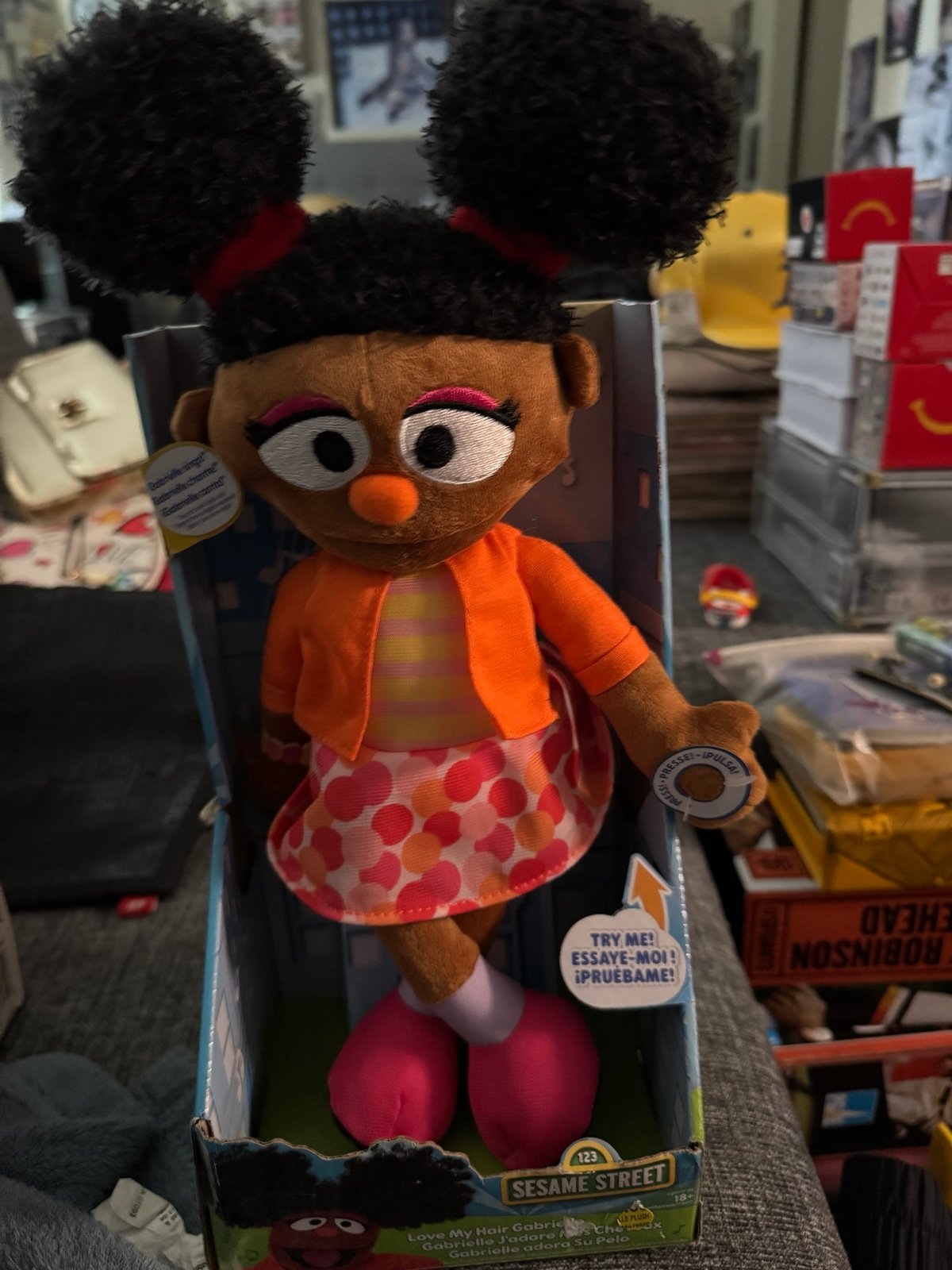 Sesame Street Love My Hair Gabrielle Plush Baby and Toddler Toys