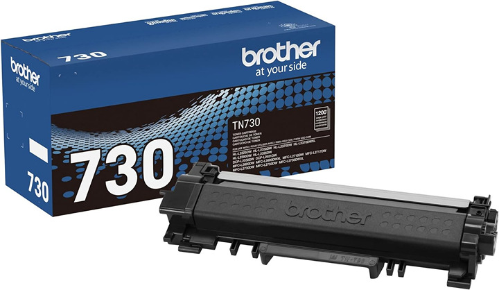 Brother Genuine Standard Yield Toner Cartridge, TN730, Replacement Black Toner,