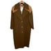 New Vtg Xibinia womens Wool Suede Dress Coat brown Lined Size 42 Made In Italy