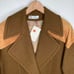 New Vtg Xibinia womens Wool Suede Dress Coat brown Lined Size 42 Made In Italy