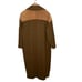 New Vtg Xibinia womens Wool Suede Dress Coat brown Lined Size 42 Made In Italy