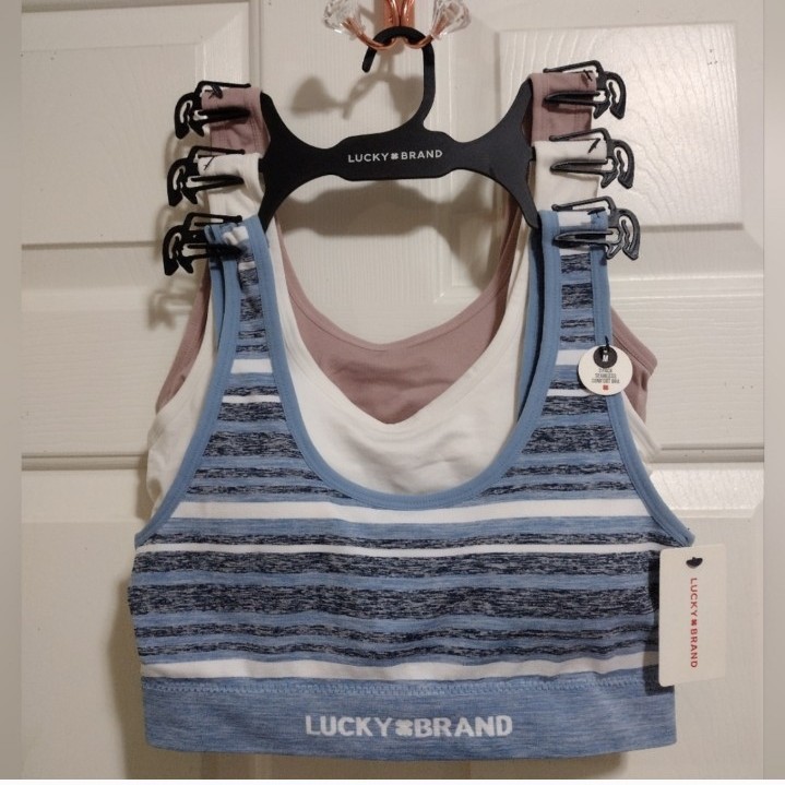 Lucky Brand 3 Pack Seamless Comfort Bra Lightly Padded NWT