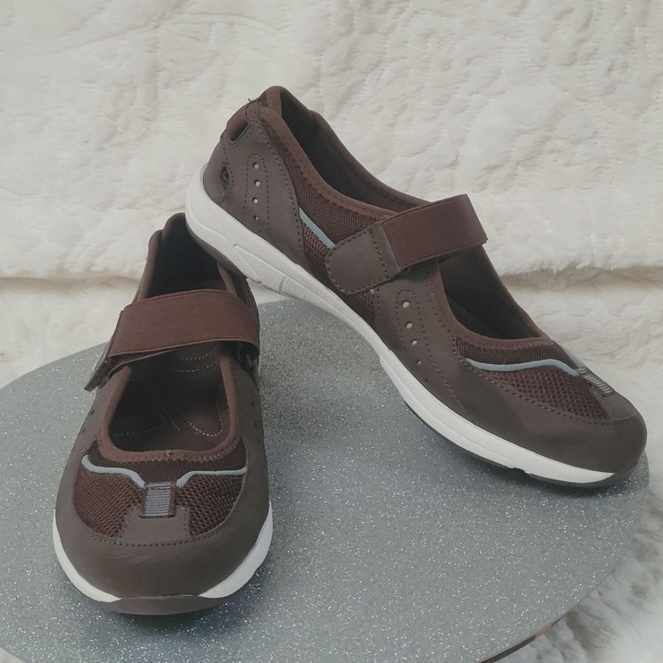 Ryka LW Maryjane Sneaker Brown Leather and Mesh Vented Back Adjustable Strap 11