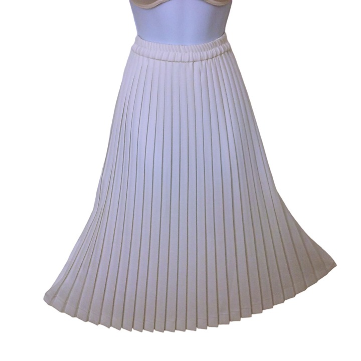 Vintage 70s Campus Casuals Cali-USA Pleated Skirt S(7/8) Comfort Waist Paper Tag