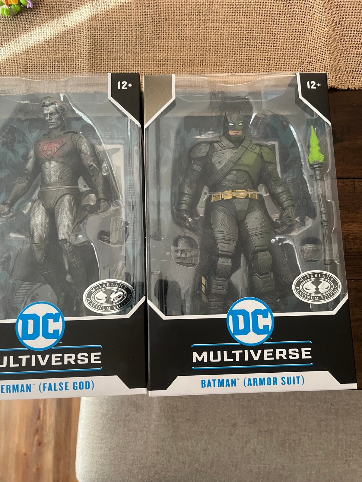DC armored Batman and 'false god's Superman McFarland edition