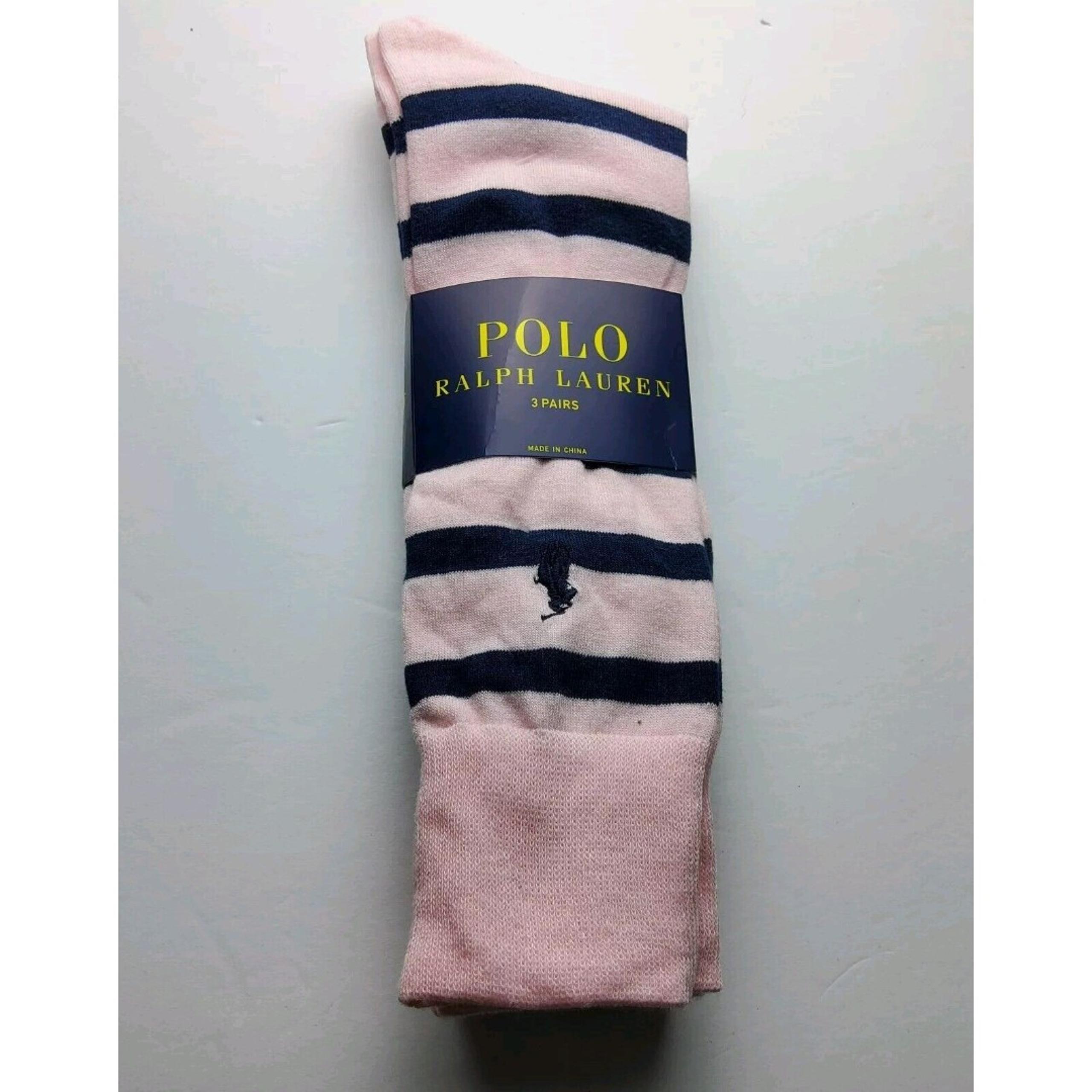 Polo Ralph Lauren Men's 3 Pair Pack Crew Business Dress Socks One Size