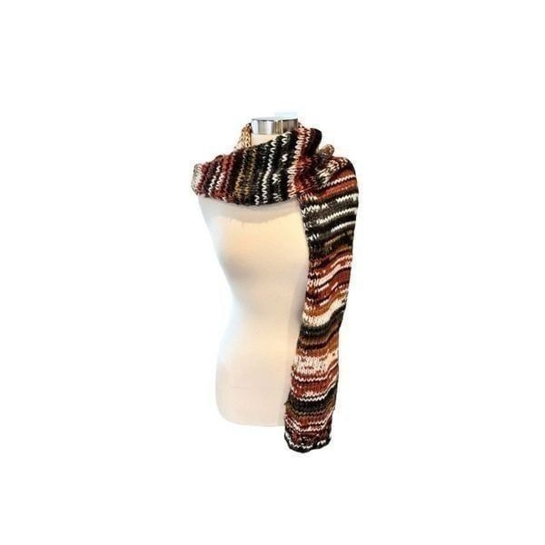 FRYE Marbled Multi Color Red Black White Scarf NWT