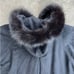 Vintage Andrea Womens Coat Size 8 Fox Fur Hood Trim Full Length Black