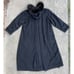 Vintage Andrea Womens Coat Size 8 Fox Fur Hood Trim Full Length Black