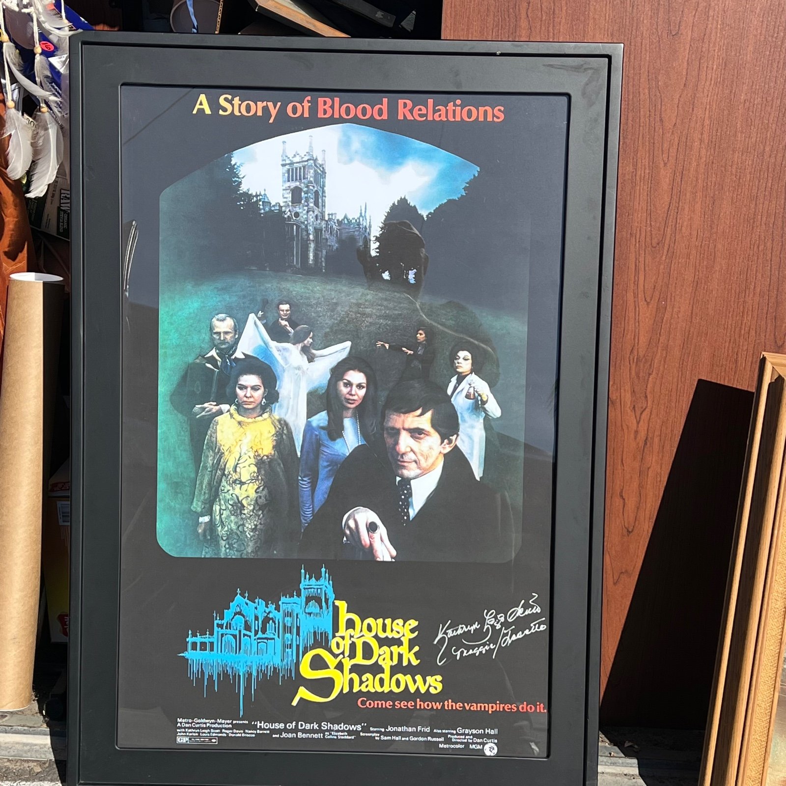 KATHRYN LEIGH SCOTT SIGNED 27X40 HOUSE OF DARK SHADOWS POSTER
