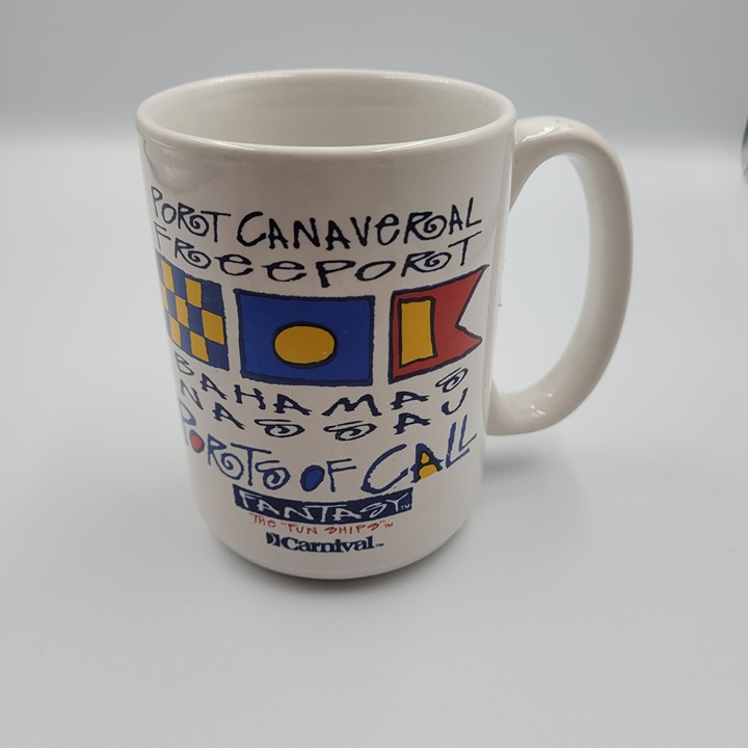 Carnival Cruise Mug Ports of Call Bahamas Nassau Freeport Fantasy Ship