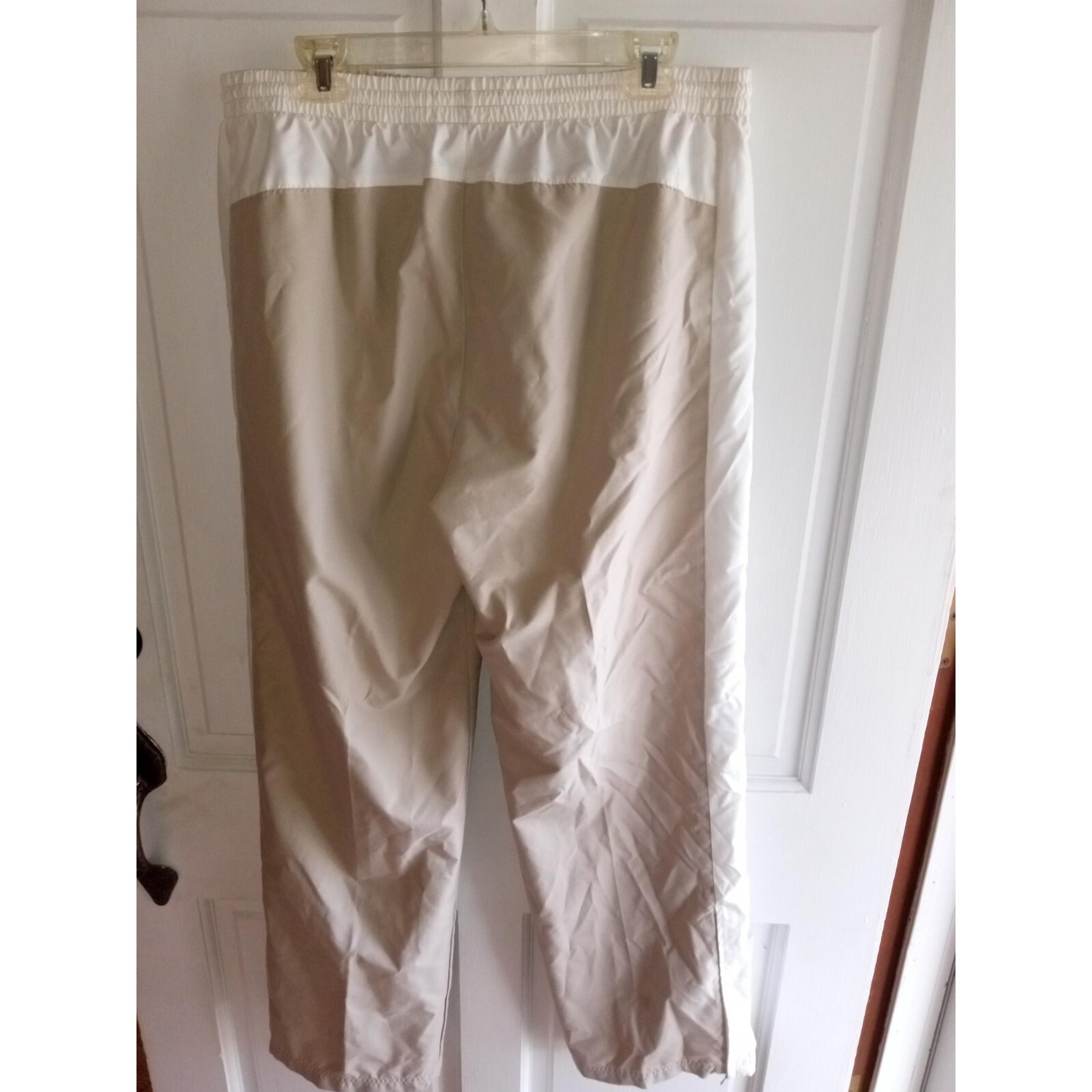 Perry Ellis America Pants Men's Large Nylon Brown Tan Outdoor Athleisure Pockets