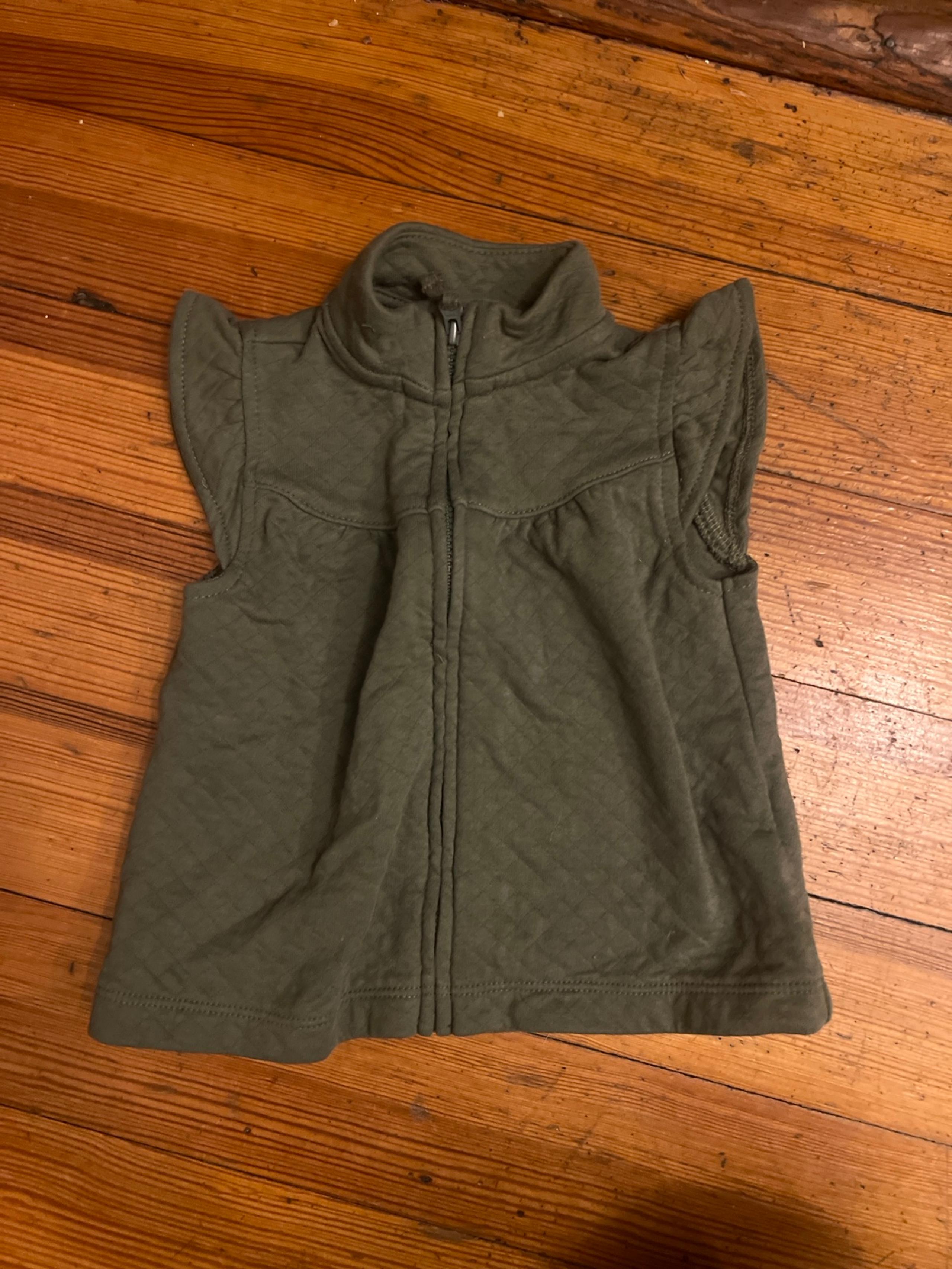 Carters olive green baby girl vest 12 months