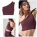 NWT avocado Mercury Burgundy Hanna Bra Classic One Shoulder Sport Bra XS / S