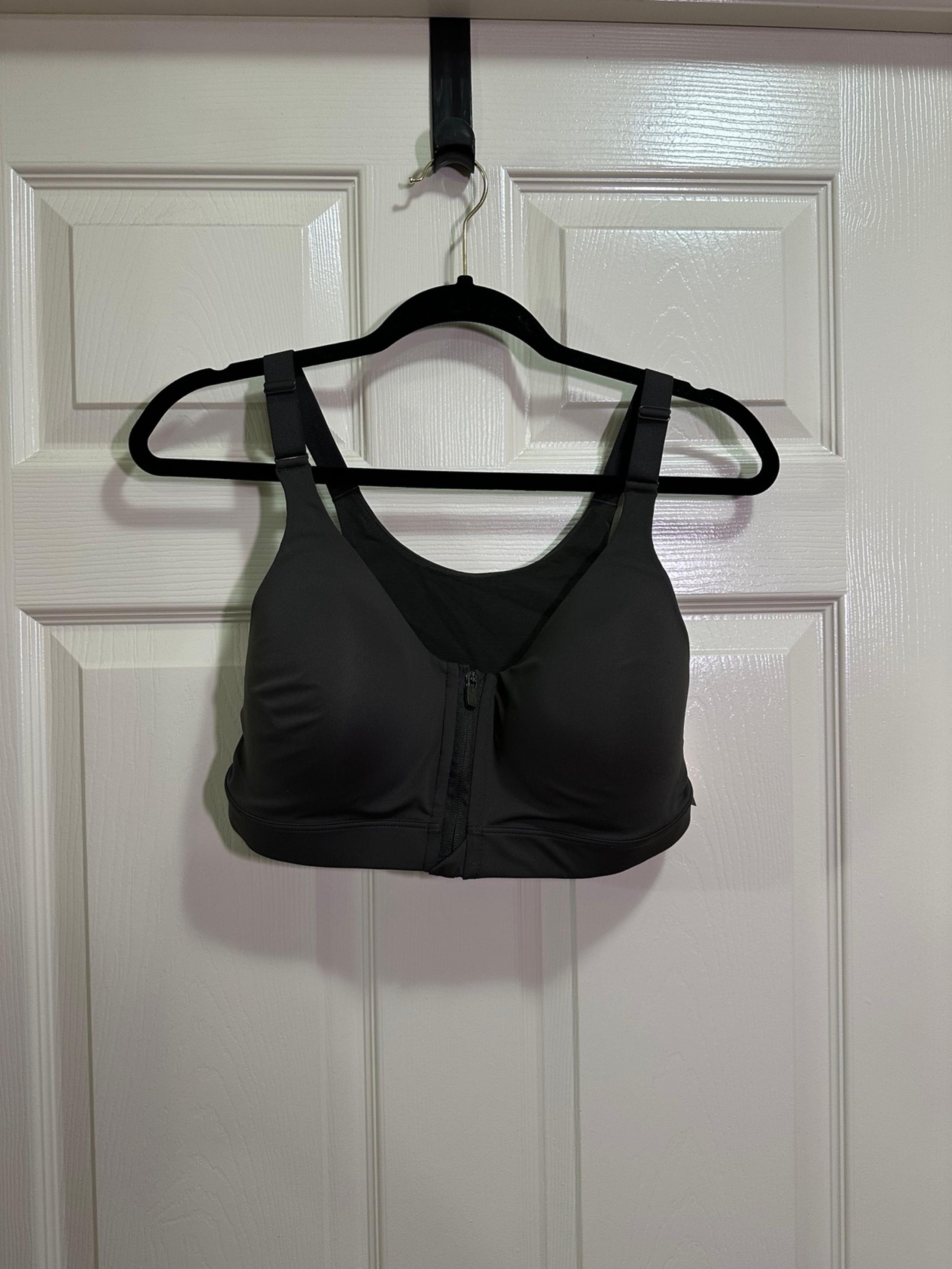 Women’s Old Navy High-Support PowerSoft Zip-Front Sports Bra slate size 34D NWT
