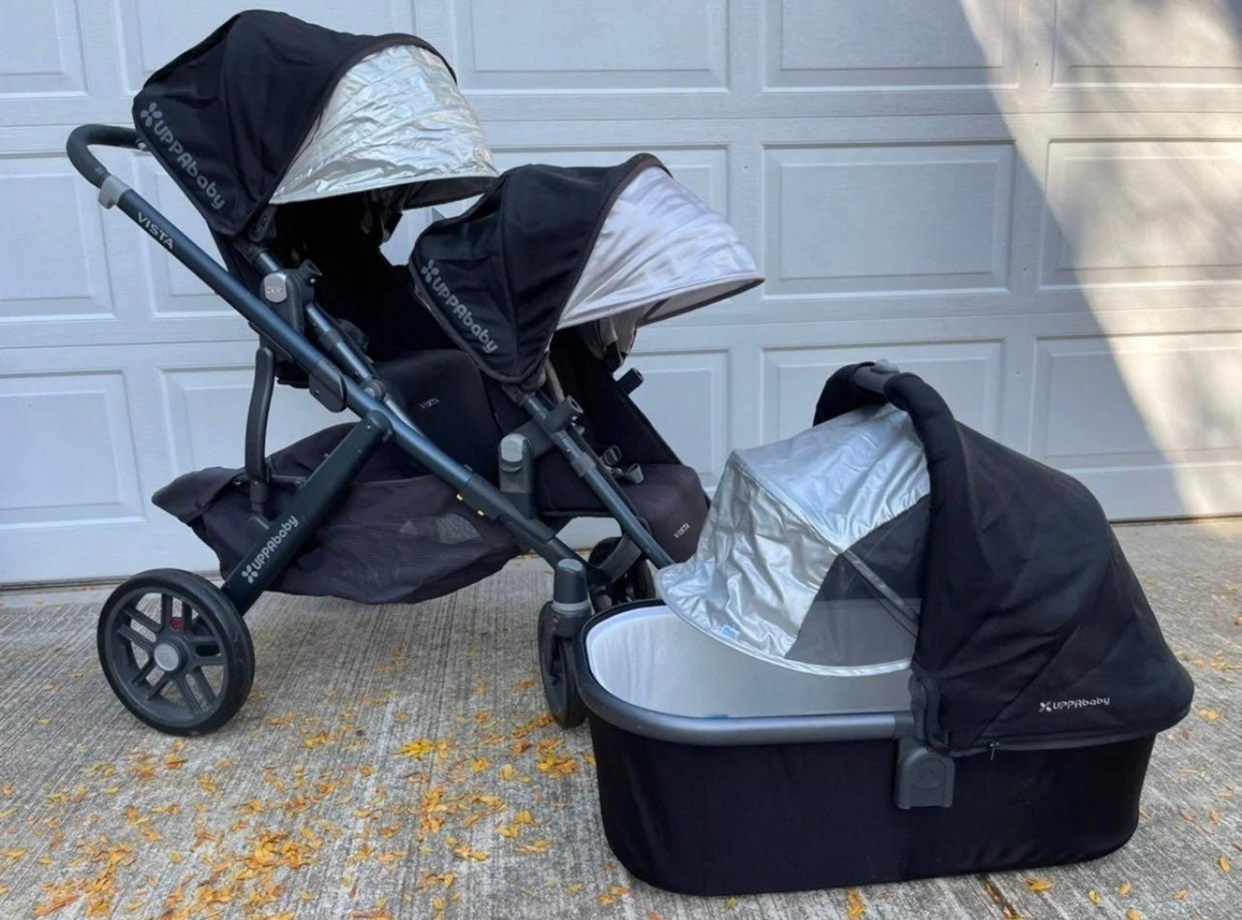 UPPAbaby Vista double stroller w Rumbleseat and Bassinet