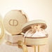 Christian DIOR Beauty Gold Makeup Bag Pouch Novelty Holiday 2024 with Box