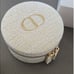Christian DIOR Beauty Gold Makeup Bag Pouch Novelty Holiday 2024 with Box