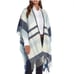 NWT BANANA REPUBLIC SKYLER PLAID-BLUE STYLE #NLM0304S CASHMERE BLEND WRAP OSFA