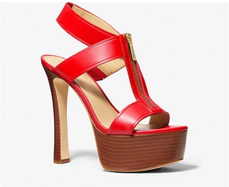 Michael Kors Berkley Leather Platform Sandals Size 9
