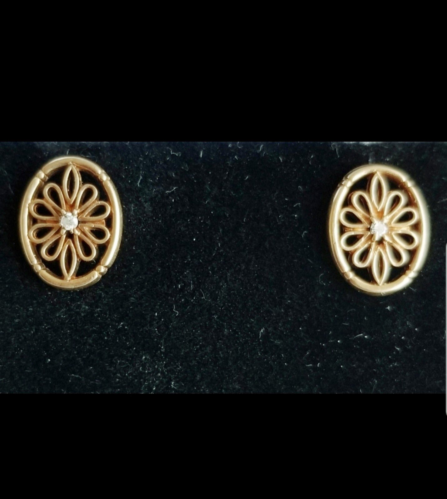 10K Gold Avon Diamond Earrings
