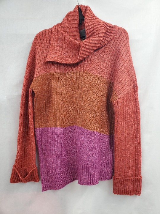 Democracy Ribbed Cowl Neck Sweater Lg.