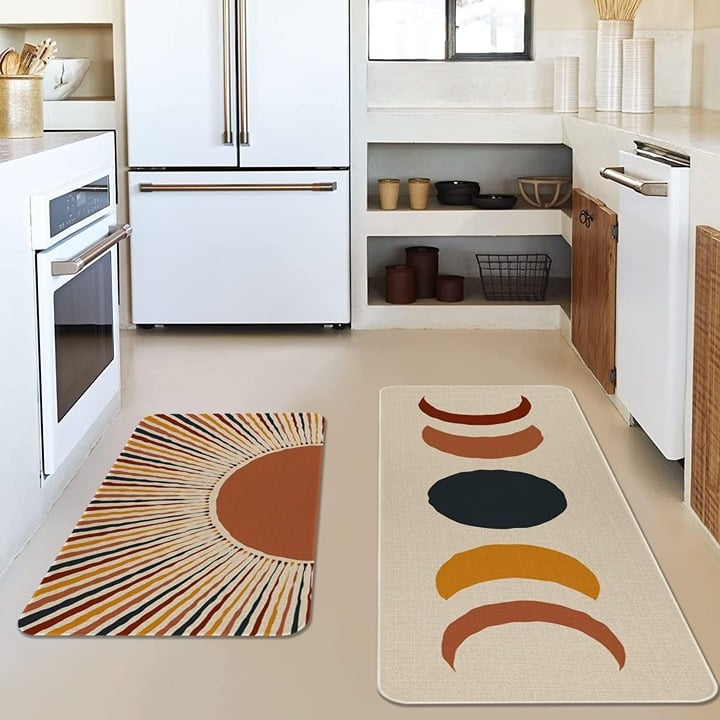 Kitchen Rugs and Mats Set of 2, Farmhouse Style Rustic Kitchen Mat