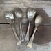 Set of 4 Vintage Silver Plate Scalloped Spoons - Holiday Decor - Hutch Decor