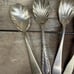 Set of 4 Vintage Silver Plate Scalloped Spoons - Holiday Decor - Hutch Decor